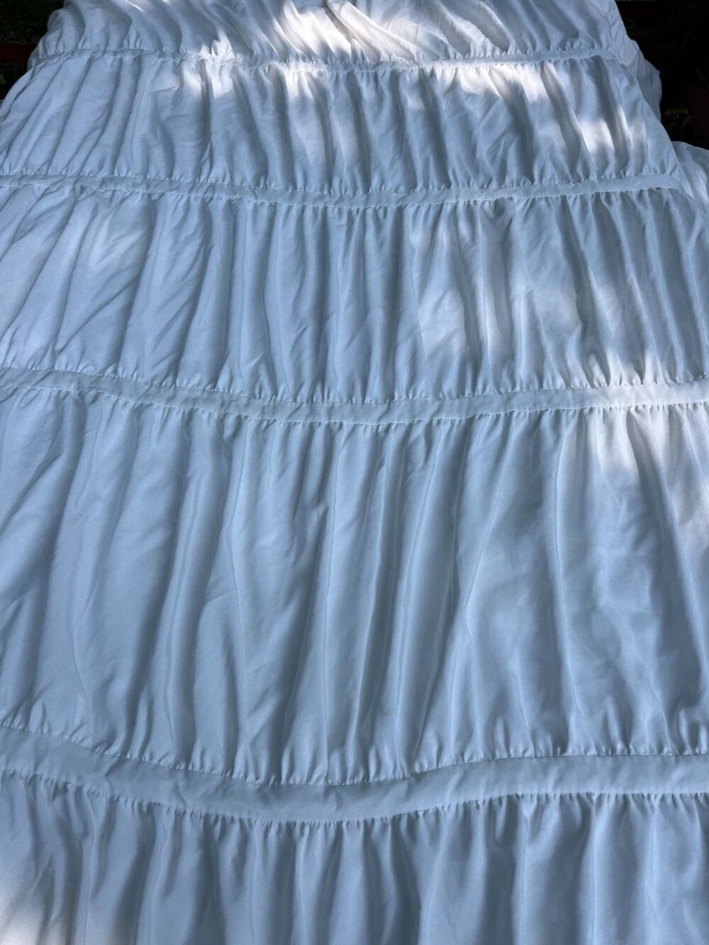 Pottery Barn Teen Ruched White bedspread white glam twin dorm